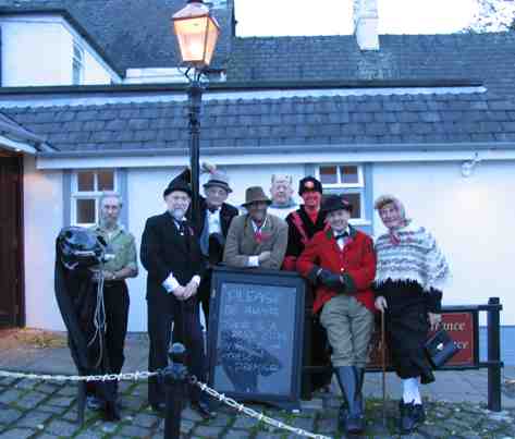 The Gang outside the Saracens Head before heading out for the evening session