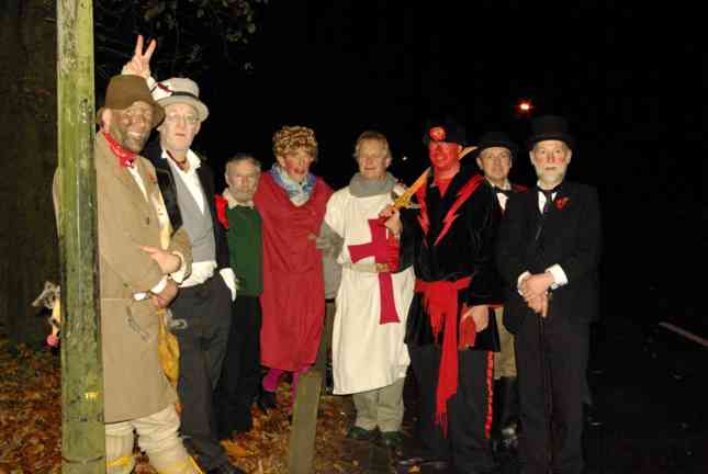 The Gang waiting for their chosen transport for the evening