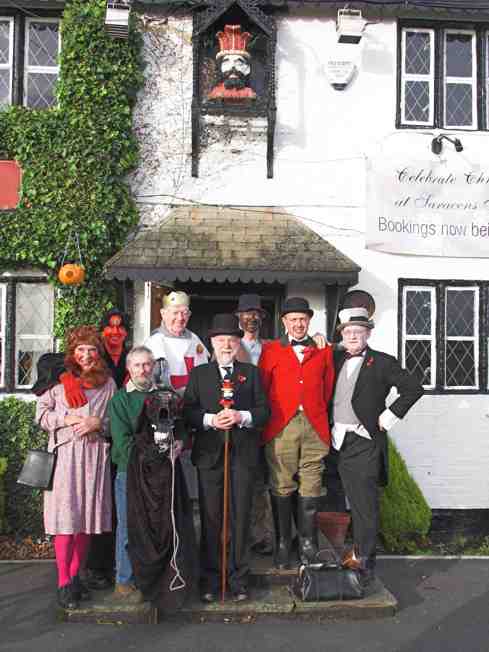 The Gang Outside The Saracen's Head before setting off for the Church