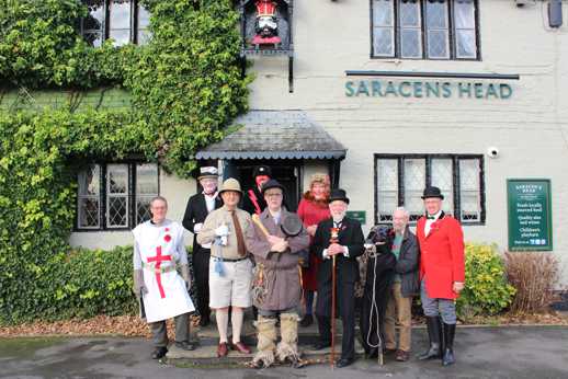 The Gang at the Saracen's Head just before heading off to the Autumn Fair. (Photo: Laurence Armstrong)