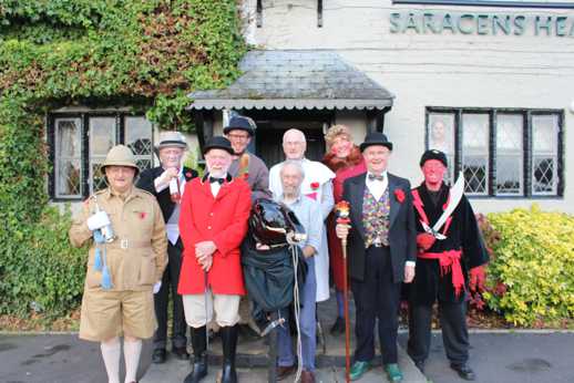 The Gang outside the Saracen's Head prior to going to perform at the Church. (Photo: Laurence Armstrong)