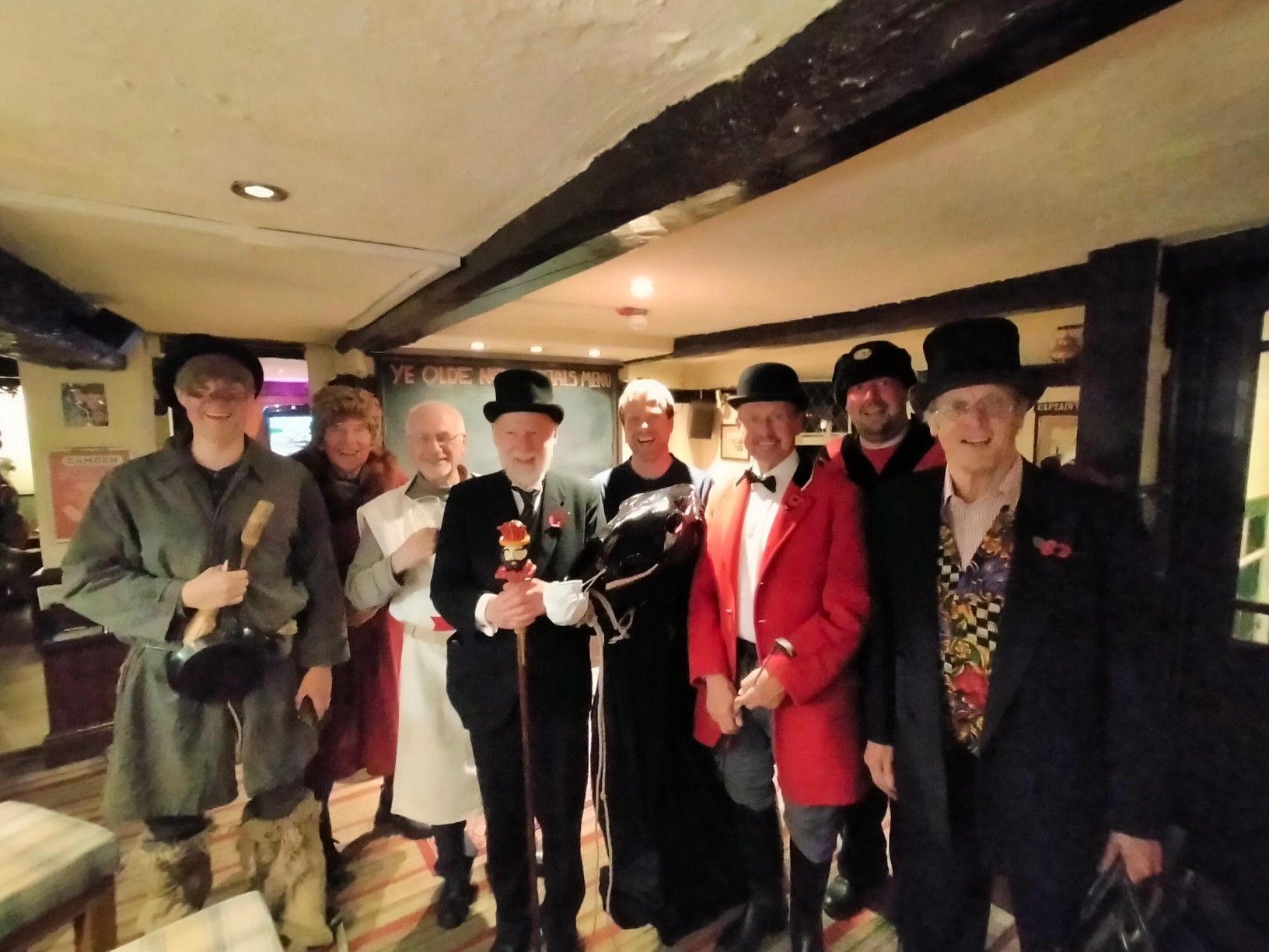 The Gang after the performance in the Old No3 in Little Bollington