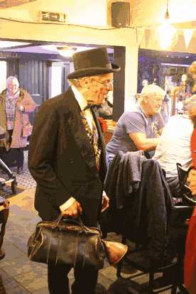 Enter the Doctor for the 'cure', again inside the Red Lion in Hollins Green. (Photo: L. Armstrong/M. Seyler)