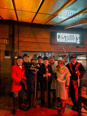 The Gang after their last performance of the night in Costello's in Altrincham. (Photo: J. Jocys)